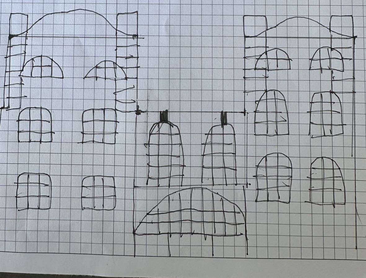 Western Market drawn by hand