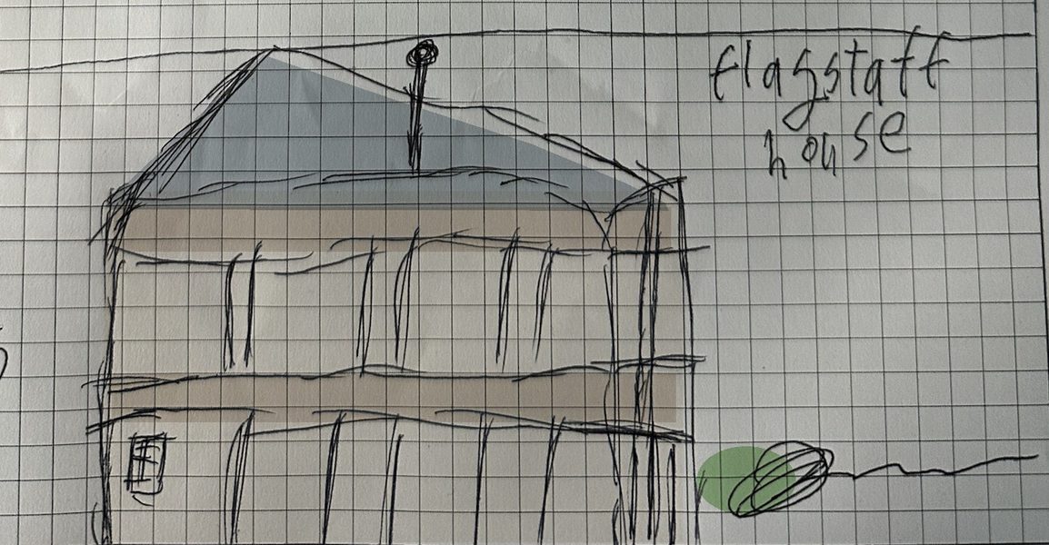 Flagstaff House, coloured